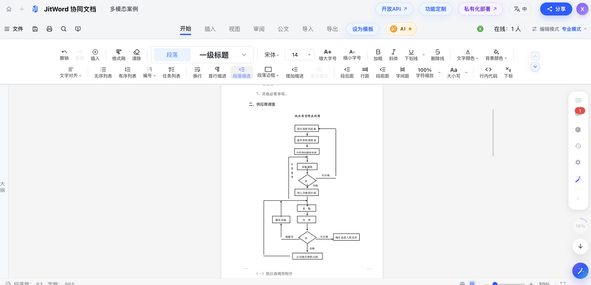 生产工艺 SOP 文档演示